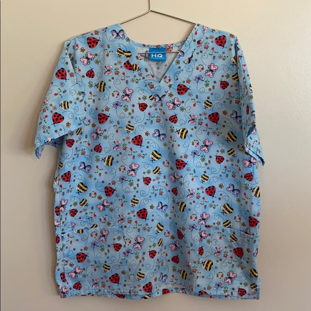 Scrub H.Q. by Cherokee Print Top